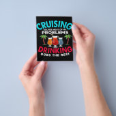 クルージングは私の悩みのほとんどを解決かわいい飲み方 チラシ (手)