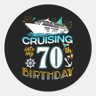 クルージングは私の70歳の誕生日クルー70th Crに ラウンドシール