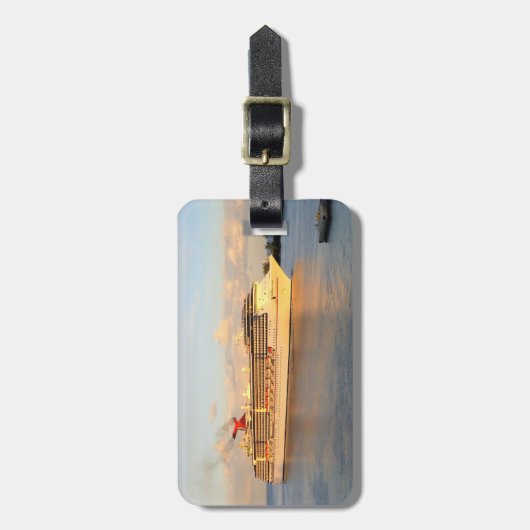 クルージングをナッソーにパーソナライズされた入れる ラゲッジタグ (正面縦)