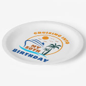 クルージングを私の50誕生日ボートに ペーパープレート (アングル)