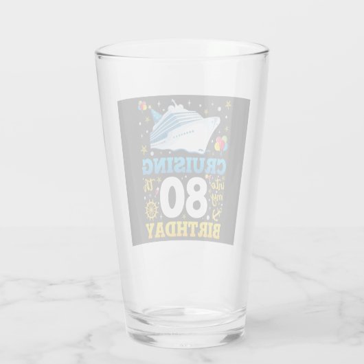クルージングを私の60誕生日パーティーに飲む タンブラーグラス (裏面)