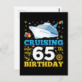 クルージングを私の65誕生日パーティーに ポストカード (正面/裏面)