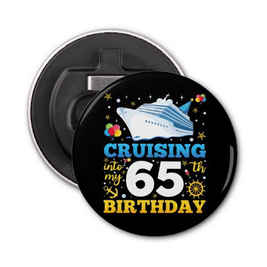 クルージングを私の65誕生日パーティーに 栓抜き (正面)