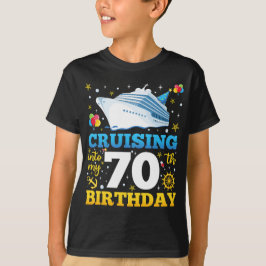 クルージングを私の70誕生日パーティーボーイに Tシャツ