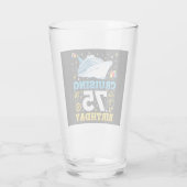 クルージングを私の75誕生日パーティーに飲む タンブラーグラス (裏面)