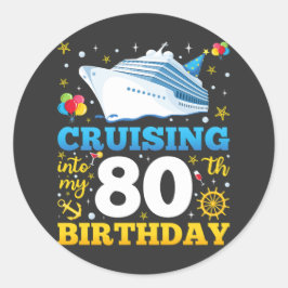クルージングを私の80誕生日パーティーに ラウンドシール