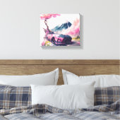 クルージングを通してさくらんぼの花 キャンバスプリント (インサイチュ (寝室))