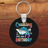 クルージングを15誕生日15歳の誕生日に キーホルダー (正面)