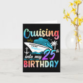 クルージングを25誕生日25歳の誕生日に カード (黄色い花)