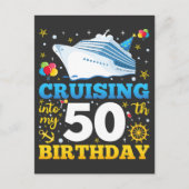 クルージングを50歳の誕生日パーティーに ポストカード (正面)