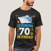 クルージングを70人の誕生日パーティーの男性に Tシャツ (正面)