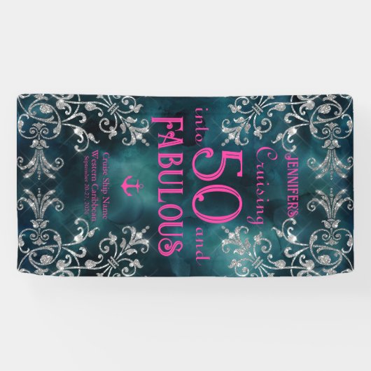 クルージングをXXと素晴らしい誕生日クルーズドアに 横断幕 (横)