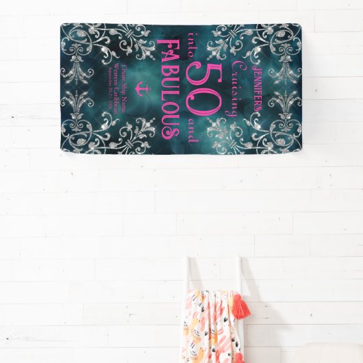 クルージングをXXと素晴らしい誕生日クルーズドアに 横断幕 (インサイチュ)