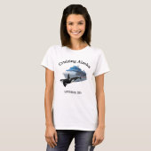 クルージングアラスカのオルカ船キラークジラ Tシャツ (正面フル)