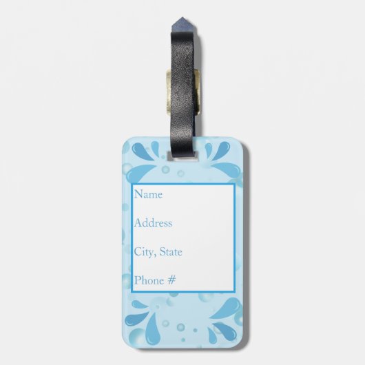 クルージングアラスカパーソナライズされた山脈 ラゲッジタグ (裏面縦)