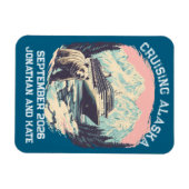 クルージングアラスカレトロ船ドアマーカー マグネット (横)