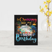 クルージングインマイ50誕生日ファミリークルーズ50 Bi カード (黄色い花)