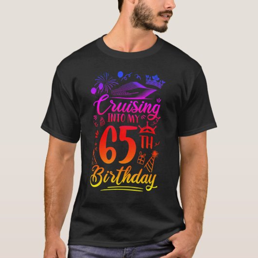 クルージングインマイ65歳誕生日クルーズ65th tシャツ (正面)
