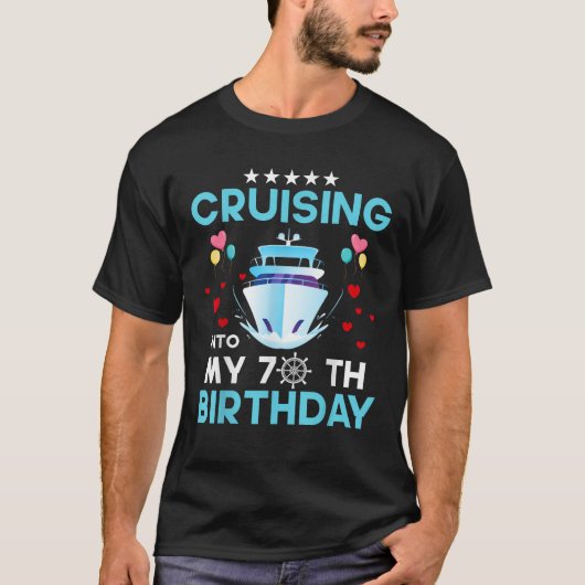 クルージングイン私の70歳クルーズ誕生日70th tシャツ (正面)
