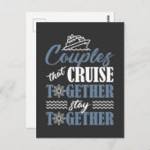 クルージングカップルのクルーズ船パートナーの夫の妻 ポストカード (正面/裏面)