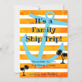 クルージングステートルームドアマグネットオレンジ色の背景 マグネット招待状