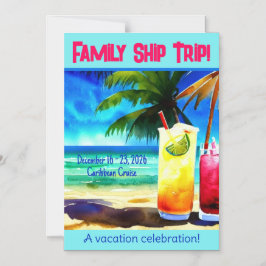 クルージングステートルームドアマグネットトロピカル マグネット招待状