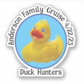 クルージングダックのウォーターボトルのパーソナライズ シール (正面)