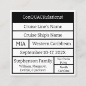 クルージングダックスクルーズキャプテンダック コーリングカード (裏面)