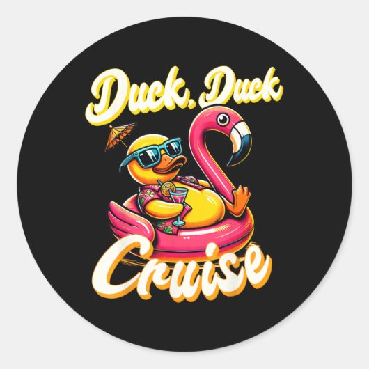クルージングダックダックダッククルーズファミリーバケーションル ラウンドシール (正面)
