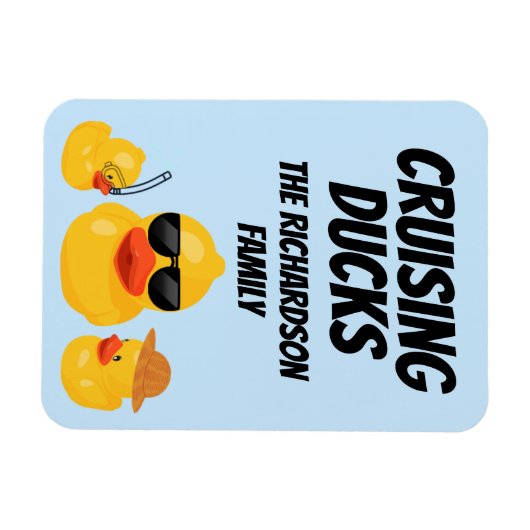 クルージングダックファミリークルーズドアマグネット マグネット (横)