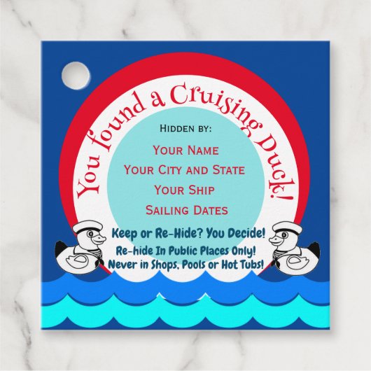 クルージングダックラベル フェイバータグ (正面)