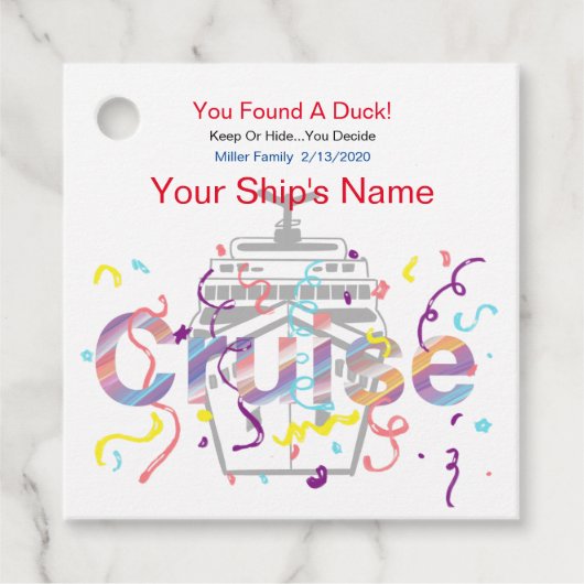 クルージングダックラベル フェイバータグ (正面)