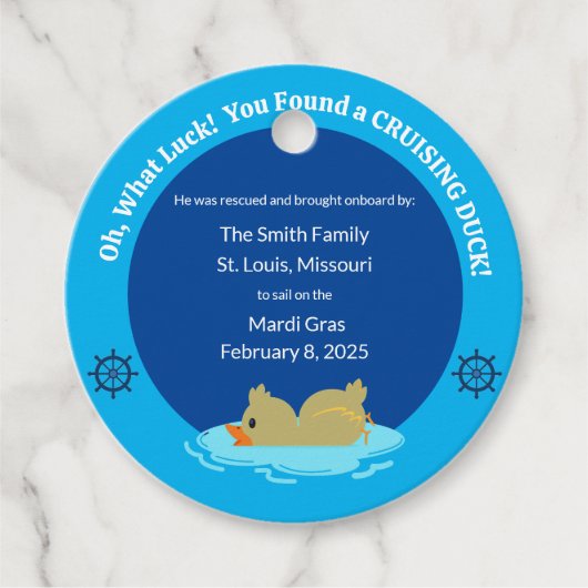 クルージングダックラベル フェイバータグ (正面)