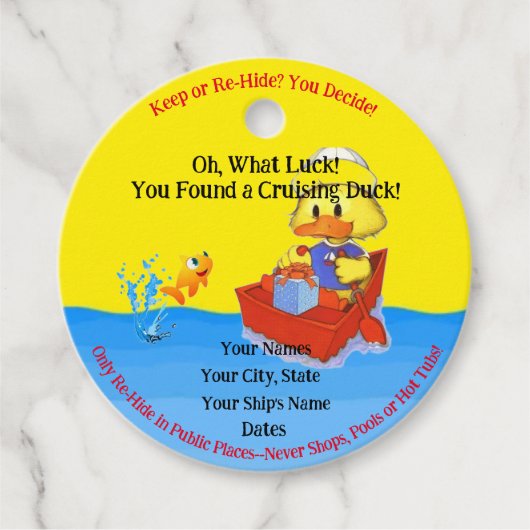 クルージングダックラベル フェイバータグ (正面)