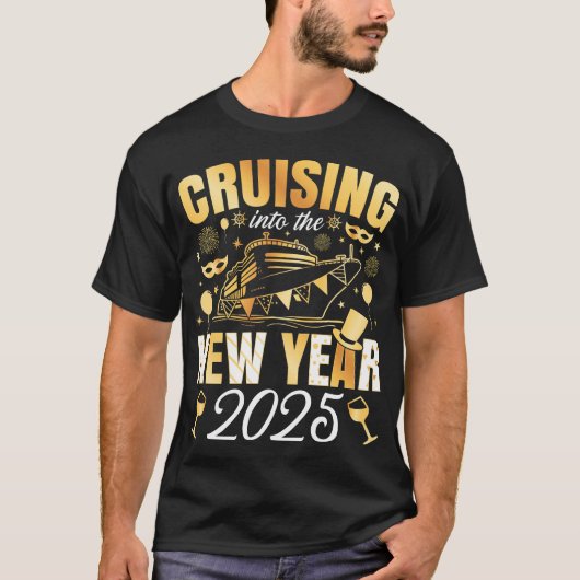 クルージングトゥザニューイヤークルーズ2025の男性 Tシャツ (正面)
