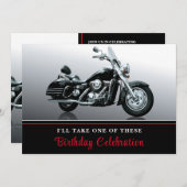 クルージングバイク誕生日招待状 招待状 (正面/裏面)