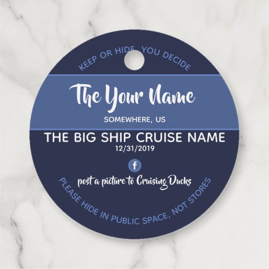 クルージングパーソナライズされた フェイバータグ (裏面)