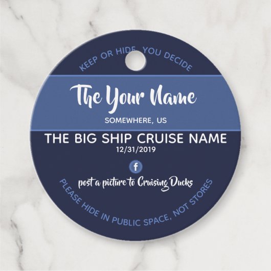 クルージングパーソナライズされた フェイバータグ (正面)