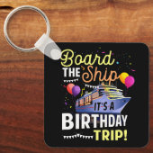 クルージングボードザシップ誕生日旅行休暇 キーホルダー (正面)