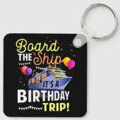 クルージングボードザシップ誕生日旅行休暇 キーホルダー (裏面)