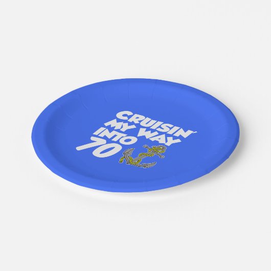 クルージングマイウェイ70いかり70番目のパーティープレート ペーパープレート (アングル)