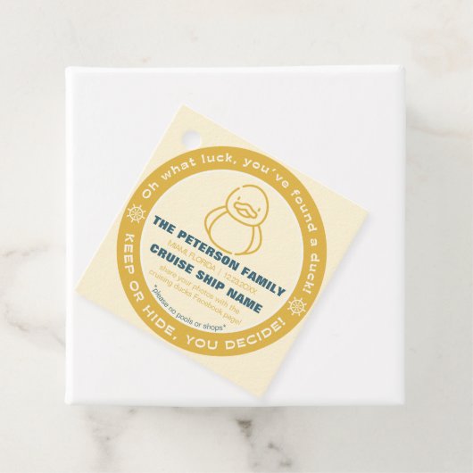 クルージング保ダックまたは非表示ゲームラベル フェイバータグ (インサイチュ)