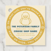 クルージング保ダックまたは非表示ゲームラベル フェイバータグ (正面)