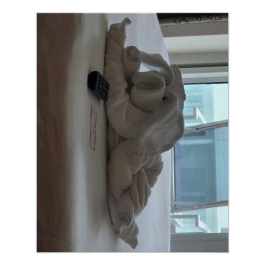 クルージング豚タオル動物ペット ポスター (正面)