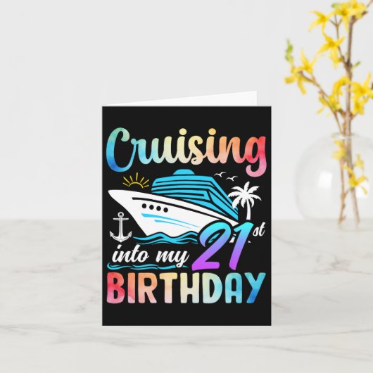 クルージング21歳の誕生日に21歳の誕生日 カード (黄色い花)