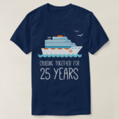クルージング25周年結婚を迎える Tシャツ (デザイン正面)