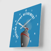 クルージング – リタイアリッチアクア スクエア壁時計 (傾斜)