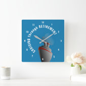 クルージング – リタイアリッチアクア スクエア壁時計 (ホーム)