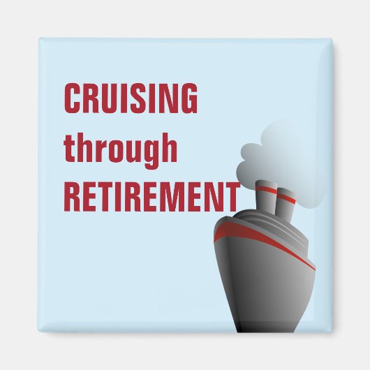 クルージング（定年ブルー） マグネット (正面)