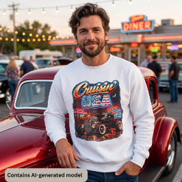 クルージンUSA ビンテージ ホットロッド スウェットシャツ